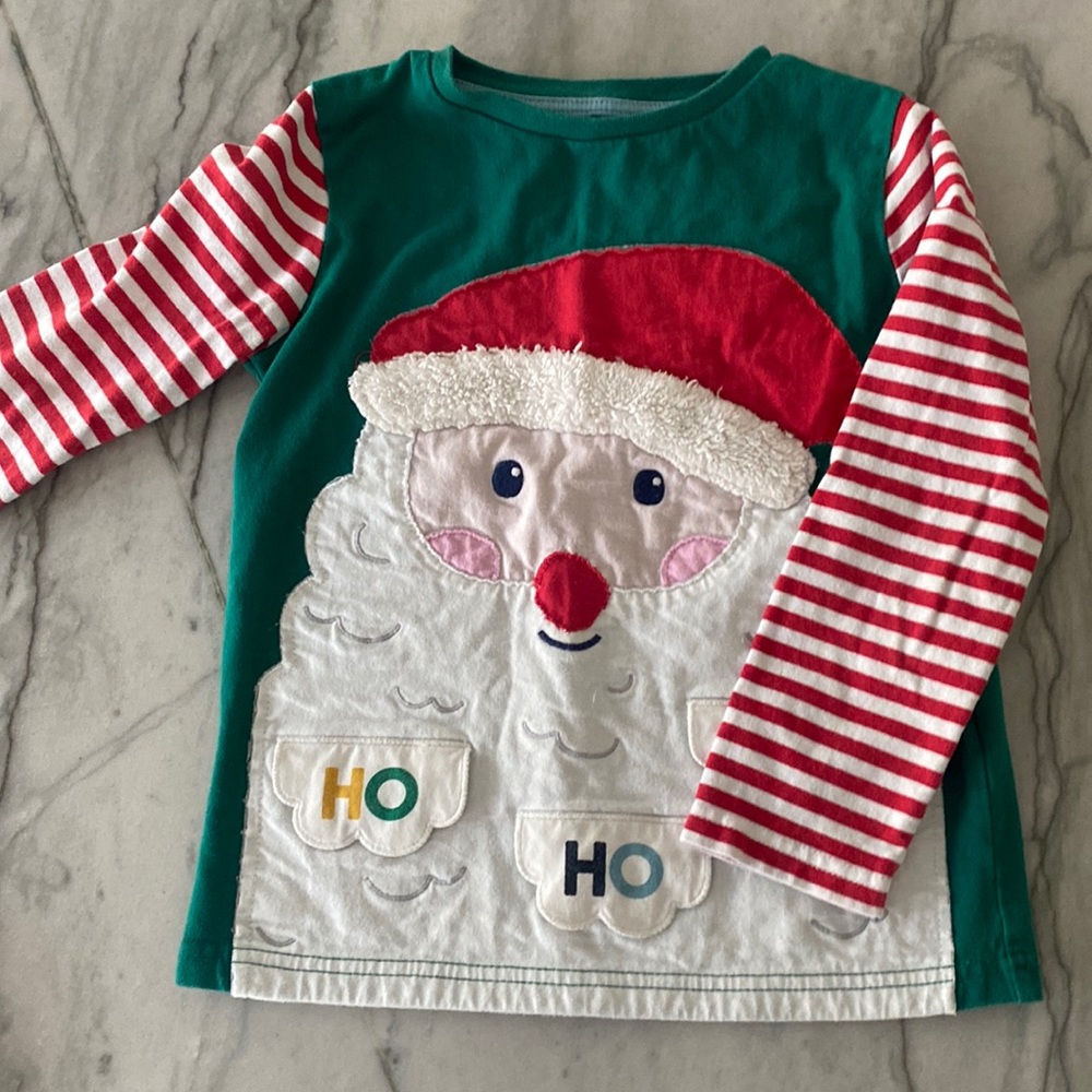 Mini boden Santa shirt